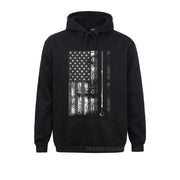 American Flag Billiard Stick Fitted Long Sleeve Hoodie - Fitnessmotivations