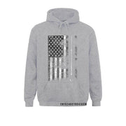 American Flag Billiard Stick Fitted Long Sleeve Hoodie - Fitnessmotivations