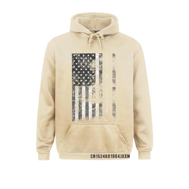 American Flag Billiard Stick Fitted Long Sleeve Hoodie - Fitnessmotivations