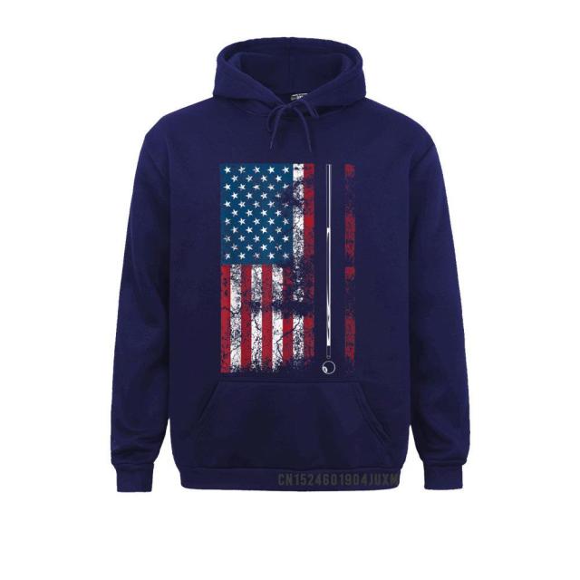 American Flag Billiard Stick Oversized Hoodie - Fitnessmotivations