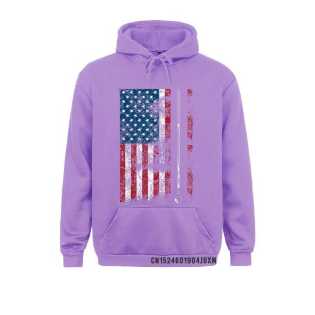 American Flag Billiard Stick Oversized Hoodie - Fitnessmotivations