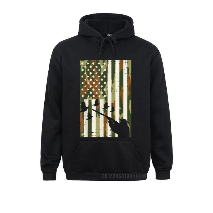 Camo US Flag Patriotic Unique Hoodie - Fitnessmotivations