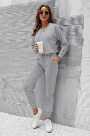 Cropped Top and Sweatpants Set - Fitnessmotivations