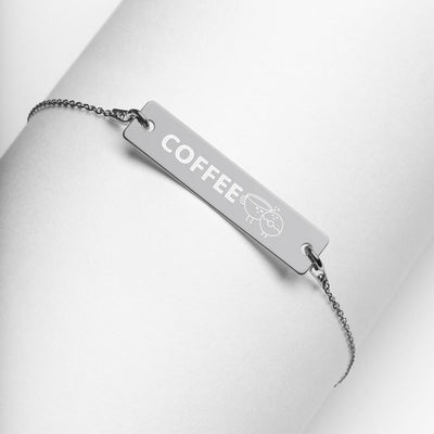 Engraved Silver Bar Chain Bracelet-Fitnessmotivations