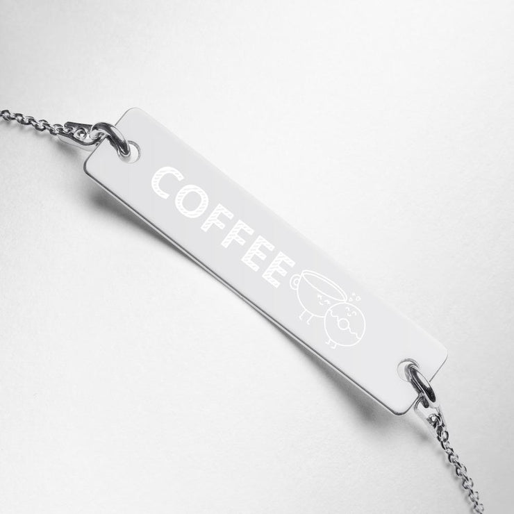 Engraved Silver Bar Chain Bracelet-Fitnessmotivations