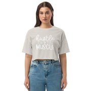 Loose drop shoulder crop top-Fitnessmotivations
