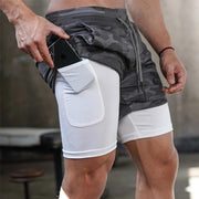 Men 2 in 1 Sports Jogging Fitness Shorts Training Quick Dry Men's Gym Shorts - Fitnessmotivations