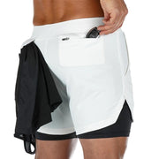 Men 2 in 1 Sports Jogging Fitness Shorts Training Quick Dry Men's Gym Shorts - Fitnessmotivations