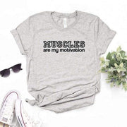 Muscles Are My Motivation Women T-Shirts - Fitnessmotivations Women T-Shirt