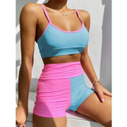 New Women Seamless Yoga Set Fitness Sports Suits Gym Clothing Push Up 2 Pieces Bra+Gym Short Pants Female Running Workout Pants - Fitnessmotivations women shorts