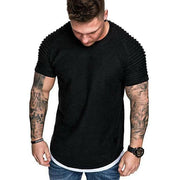 Pleated Slim Fit Short Sleeve Solid Casual Top - Fitnessmotivations