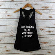 DOES RUNNING OUT OF WINE Workout Tank Top-Fitnessmotivations