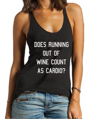 DOES RUNNING OUT OF WINE Workout Tank Top-Fitnessmotivations