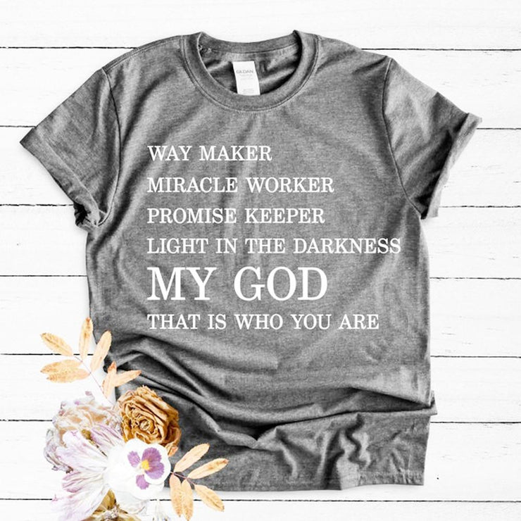 Way Maker Miracle Worker Tee-Fitnessmotivations