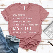 Way Maker Miracle Worker Tee-Fitnessmotivations