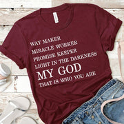 Way Maker Miracle Worker Tee-Fitnessmotivations