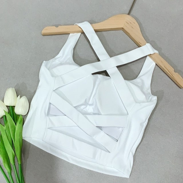 Yoga Tank Tops Women Fitness Crop Top Shockproof Sports Bras-Fitnessmotivations