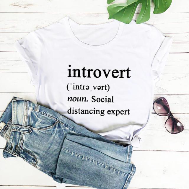 Introvert Social Distancing Expert Definition T-Shirt-Fitnessmotivations