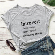 Introvert Social Distancing Expert Definition T-Shirt-Fitnessmotivations