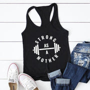 Strong As A Mom Tank Top-Fitnessmotivations