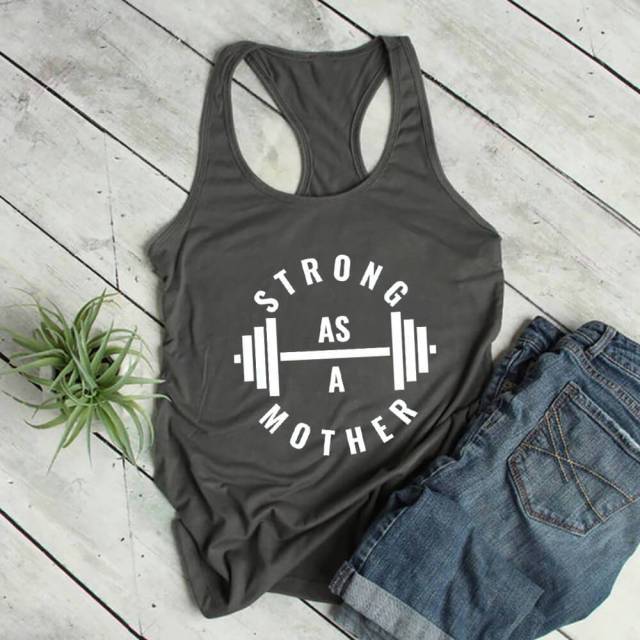 Strong As A Mom Tank Top-Fitnessmotivations