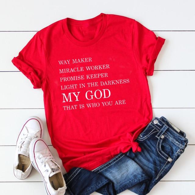 Way Maker Miracle Worker Tee-Fitnessmotivations