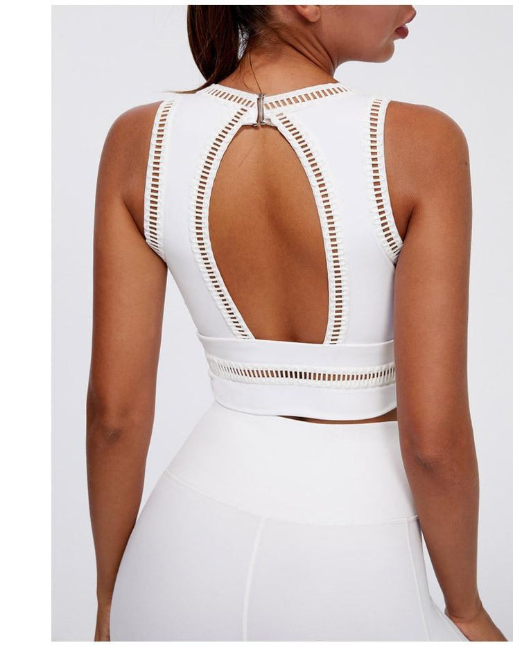 Pure White Sports Bra Woman Lace 2021 Push Up Sexy Women&