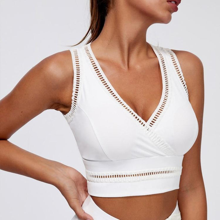 Pure White Sports Bra Woman Lace 2021 Push Up Sexy Women&