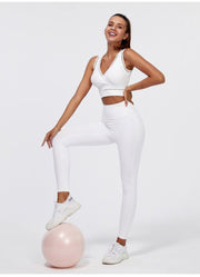 Pure White Sports Bra Woman Lace 2021 Push Up Sexy Women's Underwear White Yoga Bra for Fitness Gym Clothing Cropped Top Female-Fitnessmotivations