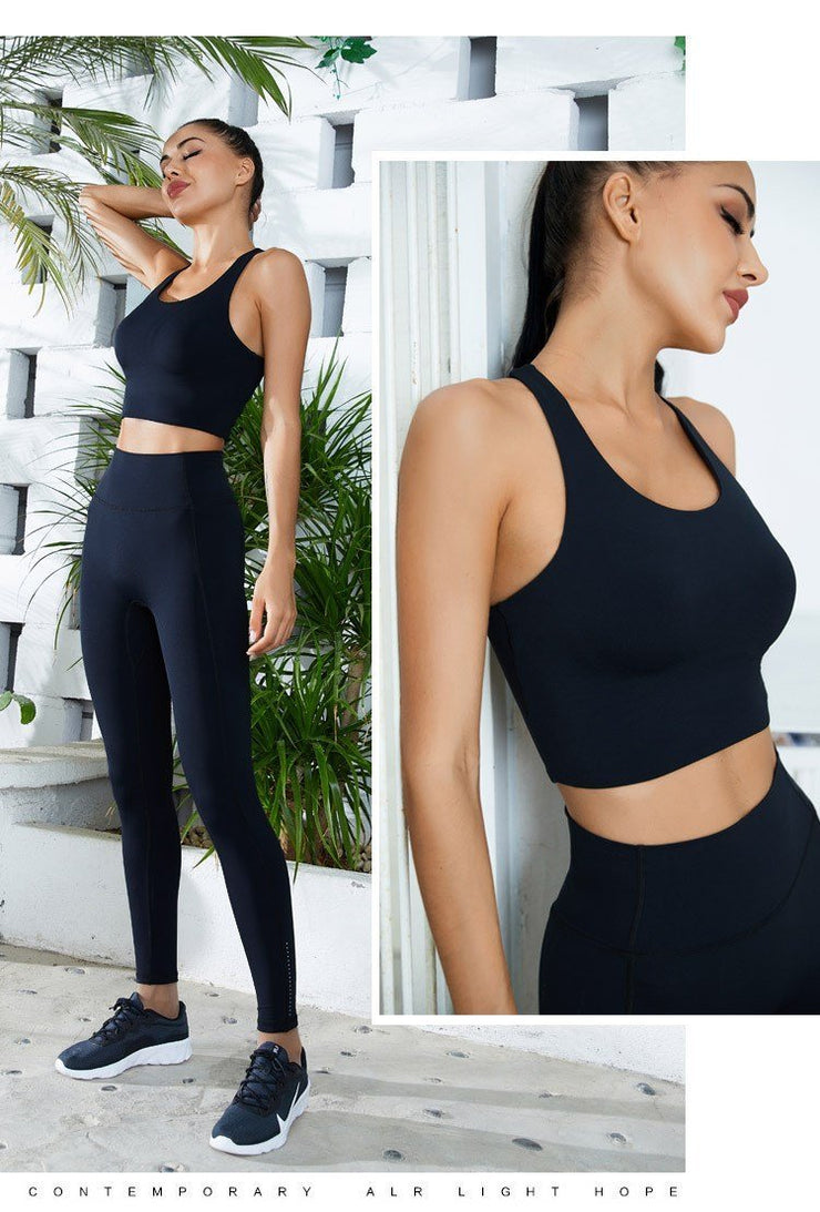 Women Fitness Yoga Bra High shockproof Running Vest-style Sports Bra Gym Workout Training Top-Fitnessmotivations