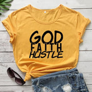 God Faith Hustle T-Shirt-Fitnessmotivations