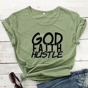 God Faith Hustle T-Shirt-Fitnessmotivations