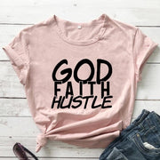 God Faith Hustle T-Shirt-Fitnessmotivations