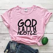 God Faith Hustle T-Shirt-Fitnessmotivations