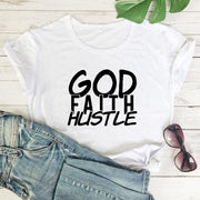 God Faith Hustle T-Shirt-Fitnessmotivations