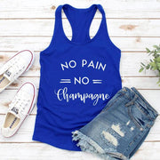 No Pain No Champagne Workout Tank Top-Fitnessmotivations