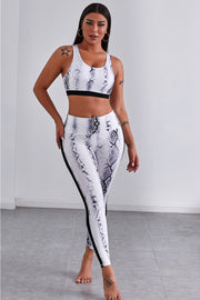 Snakeskin Sports Bra and Leggings Set - Fitnessmotivations