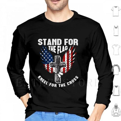 Stand For The Flag Kneel long Sleeve - Fitnessmotivations