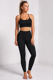 Star Print Sports Bra and Leggings Set - Fitnessmotivations