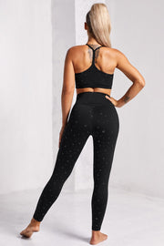 Star Print Sports Bra and Leggings Set - Fitnessmotivations