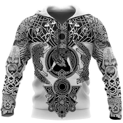 Street Warrior Wolf Tattoo Fashion Oversized Hoodie - Fitnessmotivations
