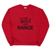 Sweet and Savage fleece sweatshirt-Fitnessmotivations