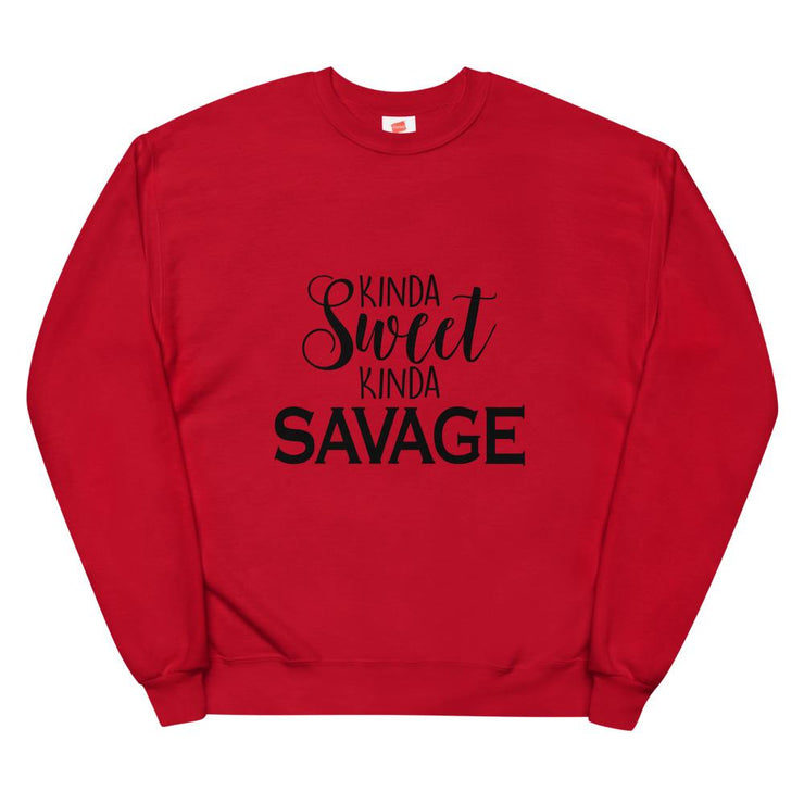 Sweet and Savage fleece sweatshirt-Fitnessmotivations