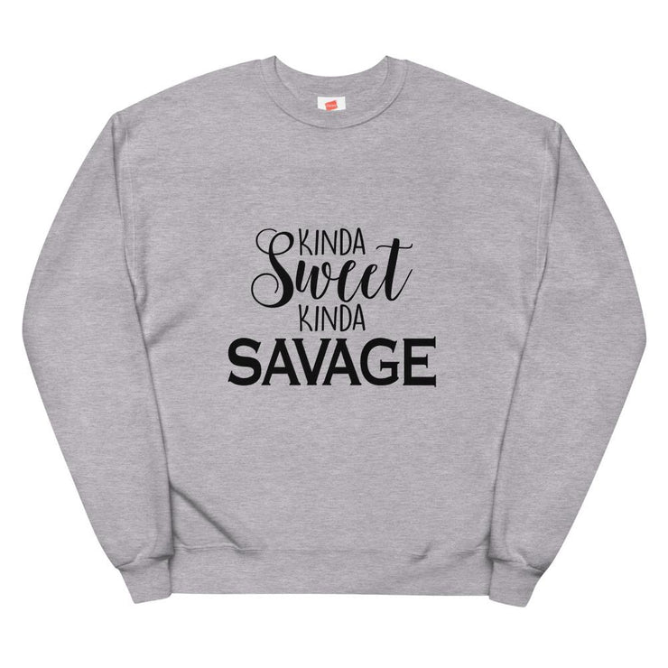 Sweet and Savage fleece sweatshirt-Fitnessmotivations