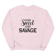 Sweet and Savage fleece sweatshirt-Fitnessmotivations