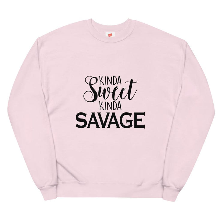 Sweet and Savage fleece sweatshirt-Fitnessmotivations