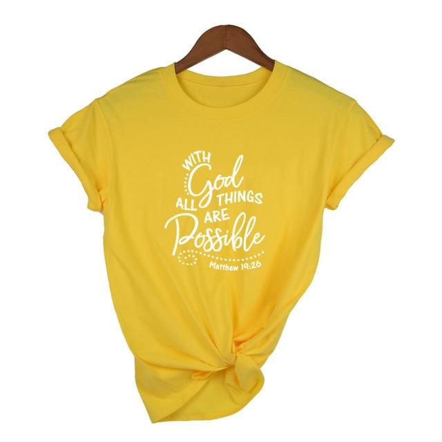 With God All Things Are Possible Shirt - Fitnessmotivations