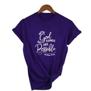 With God All Things Are Possible Shirt - Fitnessmotivations