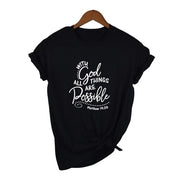 With God All Things Are Possible Shirt - Fitnessmotivations