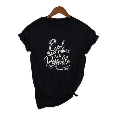 With God All Things Are Possible Shirt - Fitnessmotivations